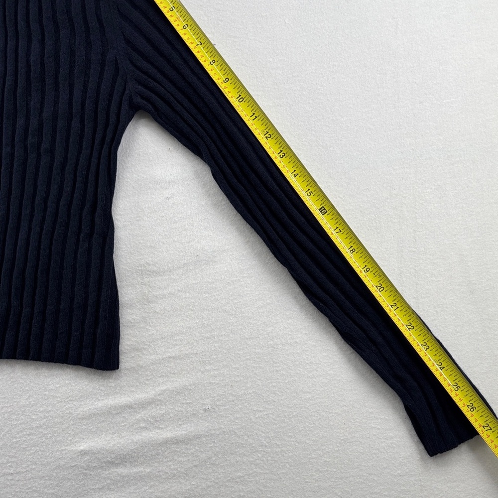 Morgane Le Fay Dark Blue Ribbed Cardigan - Size Large - Picture 7 of 12